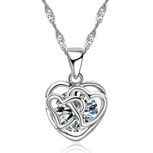 ❤️ NEW 💎 Luxury 925 Sterling Silver Women Necklace Heart Lover Gift